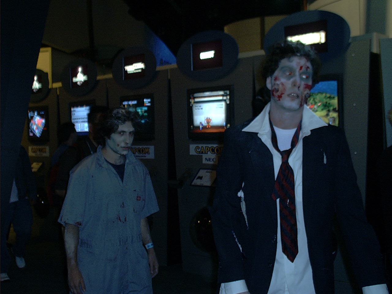 Capcom's zombie actors roaming the show floor — Resident Evil promotion at its finest. Or... most obvous?