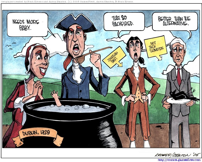 Twoplayer Comic: Modest Proposal Gone Wrong