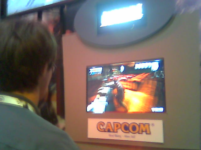 Chris finally finds the zombies in Dead Rising.