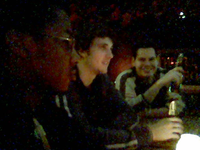 Rob, Blaine, and Aaron chill at  the NCsoft party.